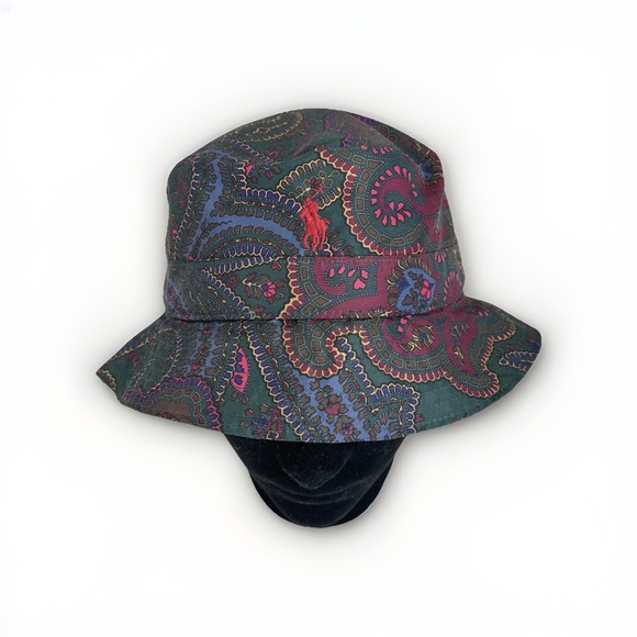 Polo Ralph Lauren Other - Polo Ralph Lauren Safari Bucket Hat Paisley Print Multi Color S/M 58cm